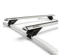 Owen 5.0 Pro Auto Dachträger für offene Reling 135cm Silber | Aerodynamische Form, geprüft nach DIN 75302, abschließbar - 90 kg, Montage in 2 Min, für Dachbox, Dachzelt & Skiträger