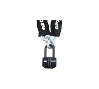 Oxford LK482 Boss Alarmschloss, 12 mm quadratische Gliederkette und 16 mm Bügel, Vorhängeschloss, Motorrad, Schwarz, 2,0 m