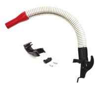 Oxid7® by BW Ausgießer flexibel für Kraftstoffkanister Metall Benzinkanister 5/10/20 Liter, Flexrohr 20mm für Benzin mit Halterung, Rot, RAL 3000 - rot Metall OX-Spout-Flex20+Mount20-rot
