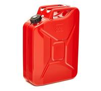 Oxid7® by BW Benzinkanister Metall 20 Liter mit Schraubverschluss - Kraftstoffkanister Rot RAL 3000 - UN-zertifiziert - 0,9mm Stahl DIN 7274 - Made in Europe
