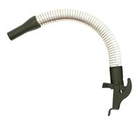 Oxid7® by BW Flexibler Ausgießer für Metall-Benzinkanister 5/10/20 Liter - 38cm Flexrohr, 25mm Auslaufrohröffnung für Diesel inkl. Halterung, Bronzegrün RAL 6031-F9, Made in Europe