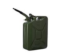 Oxid7® Metall Benzinkanister Kraftstoffkanister olivgrün 20 Liter + Ausgießer - Metall 4052704046415