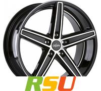 Oxigin, 18 Concave, 7,5x17 ET48 5x114,3 72,6, black full polish HD