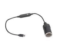 Oxxggkao 40-cm Kabelkonverter, USB C zu-12-V Buchse, Kfz Zigarettenanzünder Netzteil für den Lüfter Parkmodus und USB C zu Feuerzeug Buchsen Adapter für Lüfter mit LED Anzeigen