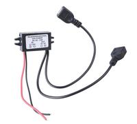 Oxxggkao Gleichspannungswandler Adapter 12V-24V auf 5V3A Leistungsregler Spannungsregler Abwärtsmodul mit doppelten USB Abwärtswandlern