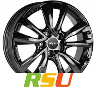 Oxxo Oberon 5 black 7x17" ET50 LK5 108 ML 63.4 Alufelgen 17 Zoll