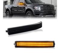 OZ-LAMPE 2× Fahrtrichtungsanzeiger Spiegelblinker für Ford F150 2009-2014 Raptor 2010-2014, Beleuchtung seitenmarkierungsleuchten mit Canbus Fehlerfrei, Schwarz