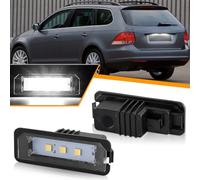 OZ-LAMPE 2 Stücke LED Kennzeichenbeleuchtung für VW GOLF 4 5 6 7 Lupo Scirocco Polo 9N 6R Pa-ssat 3c B6 Limousine CC Phaeton NEW Beetle 2 EOS, Kennzeichen mit CAN-Bus, 3 SMD