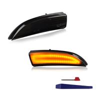 OZ-LAMPE Fahrtrichtungsanzeiger Spiegelblinker für Ford Fiesta Mk7 2008-2017 B-Max 2012-2017, Beleuchtung seitenmarkierungsleuchten mit Canbus Fehlerfrei, Schwarz