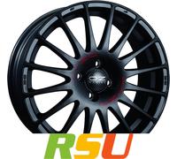OZ, Superturismo GT, 8x17 ET40 5x120 72,6, matt schwarz mit roter Schrift