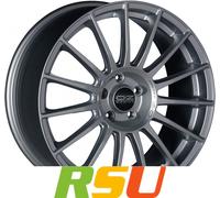 ALUFELGEN OZ, SUPERTURISMO LM, 7X17 ET37 4X100 68, MATT RACE SILBER MIT SCHWARZER SCHRIFT