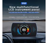 P12S Car OBD2 Head Up Display Dual System For HUD OBD Car Gauge Smart Digita _wo