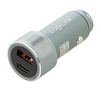 PA0252 KFZ-Netzteil USB A,USB C-Buchse Sp.Strom: 12-24VDC Aluminium LOGILINK