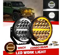 Paar 7"/9" Runde OSRAM LED Zusatzscheinwerfer Spot & Flood für Offroad LKW SUV