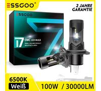 Paar H4 Hi/Low Beam LED Scheinwerfer Halogen 6500K Wei Birne Mit Zulassung Auto