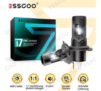 Paar H4 LED Scheinwerfer Fern/Abblendlicht 30000LM Halogen Zulassung Lampen DRL