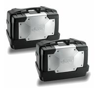 Paar Koffer KGR46 Garda Monokey Schwarz Aluminium Side Case Bauletti Motorrad