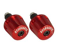 Paar rote Accossato Gegengewichte für Lenker mit Innenloch von 12 mm bis 20 mm für Yamaha Xsr 700 von 2016 bis 2018 (CC 700)
