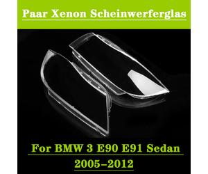 Paar Xenon Scheinwerferglas Streuscheibe Link + Rechts Für BMW E90 E91 2005-2011