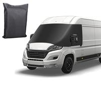 PACEWALKER Frontscheibenabdeckung für Ducato Wohnmobil Sonnenschutz Luxury Windschutzscheibe Vorhang Cover Ersatz für Peugeot Boxer 2006-2014, Wasserdichter Sonnenschutz für Citroën Jumper(Schwarz)
