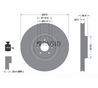 PAGID Bremsscheiben innenbelüftet Ø375mm für Mercedes-Benz GL-Klasse X164
