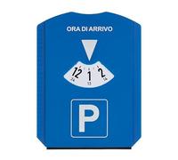 PAIF Parkscheibe für europäisches Auto mit Schutzhülle aus PVC - 15 x 12 cm Parkuhr italienische Parkscheibe für Auto und Motorrad (1, harte Parkscheibe)
