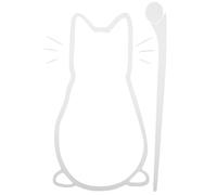 PAMINGONO Reflektierender Katzen Aufkleber Auto Wischer Sticker Weiß Lustiges Cartoon Motiv Kratzfest Langlebig Für Heckscheibe Fahrzeug Fenster Dekoration