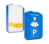 Parkscheibe mit Eiskratzer, 2 Stück, in Blau, Parkuhr inkl. Reifenprofilmesser und Einkaufswagenchip, für Auto, LKW, Wohnmobil, Parking Disc Blue, Parkscheiben, Parkkarte, Park Scheibe Ankunftszeit