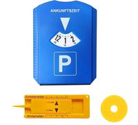 Parkscheibe mit Eiskratzer, Einskaufschip und Reifenprofilmesser