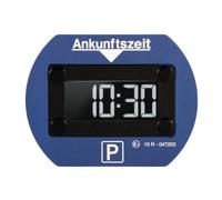 OK Cars - Park Lite Parkscheibe elektrisch mit Zulassung nach STvO - Vollautomatische Parkuhr mit Batterie & Montage Zubehör - Digitale Parkscheibe mit Bewegungssensor in blau für die Frontscheibe