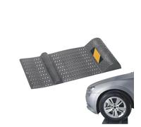 Parkstopper für die Garage - Rutschfester Fahrzeugreifenstopper | Auslaufsichere, robuste PP-Konstruktion | Parkführer - Auffahrt für LKW-Motorradanhänger