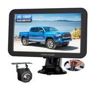 PARKVISION Rückfahrkamera Auto mit Monitor, Rückfahrkamera Nachrüsten System, Rückfahrkameras Kabel 12V für Wohnmobil, Wohnwagen, LKW, PKW, SUV, Pickups