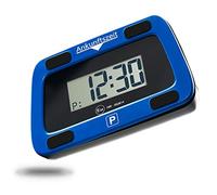 Parkwächter V0 Digitale Parkscheibe mit 2 Scheibenadapter, entspricht der Straßenverkehrsordung, elektronische Parkuhr für das Auto in blau 111 x 72 x 25 mm