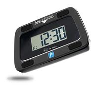 Parkwächter V0 Digitale Parkscheibe mit 2 Scheibenadapter, entspricht der Straßenverkehrsordung, elektronische Parkuhr für das Auto in schwarz 111 x 72 x 25 mm