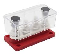 Parliky 300a Klemmenblock Sammelschiene aus Kupfer Stromverteiler für Auto Wohnmobil und Boot Mehrfach Anschlussleiste mit M10 Bolzen Rote Kfz Verteilerleiste