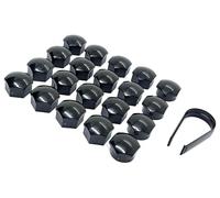 Partsdealers Radmutterabdeckungen für Volvo S60, S80, S90, V60, V90, XC40, XC60, XC90, Polestar, Verschlusskappen-Set (klein, schwarz)
