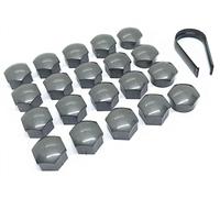 Partsdealers Radmutterabdeckungen für Volvo S60 S80 S90 V60 V90 XC40 XC60 XC90 Polestar Verschlusskappen-Set (kleiner Typ, dunkelgrau)