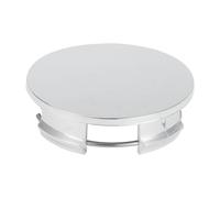 Partuto 1 Stk. 57mm 2,24" OD - Universal Auto Radnabenabdeckungen - Auto SUV LKW - Rostfrei - Robustes Kunststoff Chrom Silber Ton