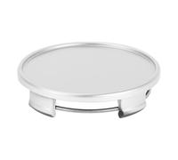 Partuto 1 Stk. 65mm 2,56" OD - Universal Auto Radnabenabdeckungen - Auto Radnabenabdeckungen Autozubehör Kratzfest - Strapazierfähiges Kunststoff Silberton