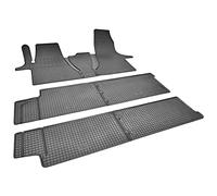 Passgenaue Gummifußmatten fahrzeugspezifisch ideal angepasst geeignet für VW T6.1 Caravelle-Transporter ab 2019-9 Sitze