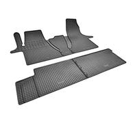 Passgenaue Gummifußmatten fahrzeugspezifisch ideal angepasst geeignet für VW T6.1 Caravelle-Transporter ab 2019-6 Sitze