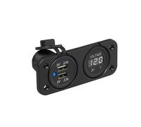 Pat Dual USB Ladegerät Panel 2 in 1 Auto Adapter 12V Steckdose Voltmeter