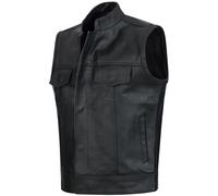 PAULGOS Lederweste Weste Kutte Leder Biker Rocker Motorrad Bikerweste BW4