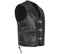 PAULGOS Lederweste Weste Kutte Leder Biker Rocker Motorrad Bikerweste BW6