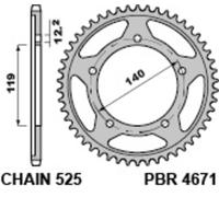 PBR Kettenrad Stahl Standard - 525, 45 Zähne