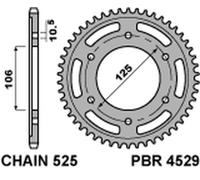 PBR Kettenrad Stahl Standard - 525 - 48 Zähne
