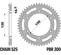 PBR Kettenrad verstärkt - 525, 46 Zähne aus C45T Stahl