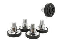 PDOOTD 4 Stück Drehteller Tragarmteller Gummiteller Hebebühne Aufnahmeteller Gummiauflage Nussbaum 120mm für 2 Säulen Hebebühnen ausdrehbar Aufnahme 35mm universal