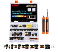 PEBA Wasserdichte KFZ Steckverbinder Set IP67 - 1/2/3/4/5/6 Polig Kabelstecker für 0,34-2,5 mm², Kompatibel mit AMP Superseal 1.5 für Kabel Steckverbindung Auto Motorrad Boot, mit Abziehwerkzeug