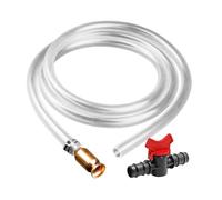 PENIKOKO Siphonschlauch mit Metallanschluss Ölsiphon Schlauch für Benzin und Öl Automatische Absaugpumpe mit Schlauchschellen und Schalter für Effizienten Flüssigkeitstransfer